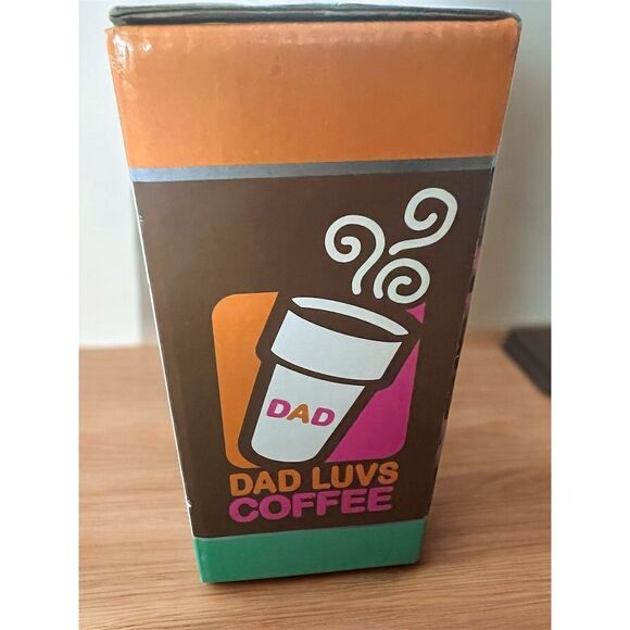 Dad Luvs Coffee Silver Travel Mug Double-Walled Insulated with Slide and Sip Lid - Picture 3 of 7